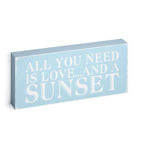 Buy All You Need is Love and A Sunset Box Sign Rustic Vintage Coastal ...