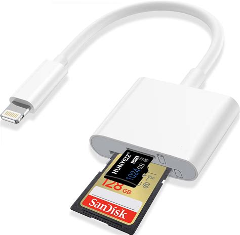 Lightning to Sd Card Reader for iPhone Camera, [Apple MFi Certified ...