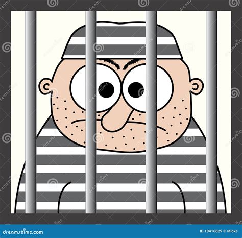 Cartoon Prisoner Behind Bars Stock Illustrations – 298 Cartoon Prisoner ...