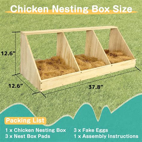 Chicken Nesting Box Dimensions NEW LARGE WOODEN CHICKEN RUN & NESTING