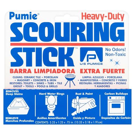 Pumie Scouring Stick, removes hard stains, non toxic, hand held Super ...