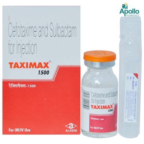 Taximax 1500 Injection 1's Price, Uses, Side Effects, Composition ...