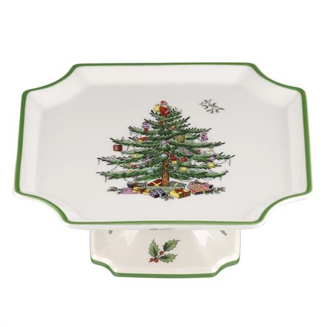 Amazon.com: Spode Christmas Tree 2 Piece Serving Platter with Dome Set ...