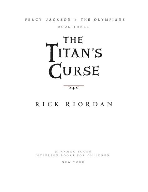 SOLUTION: 03 the titans curse - Studypool