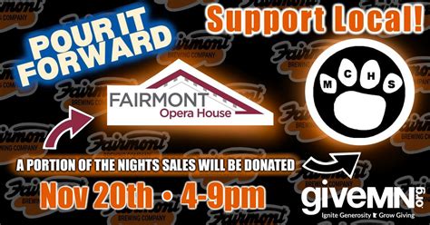 Pour It Forward at FBC, 414 Downtown Plaza, Fairmont, MN, United States ...