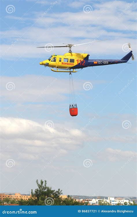 Spanish Firefighter Helicopter Editorial Photo - Image of firefighter ...