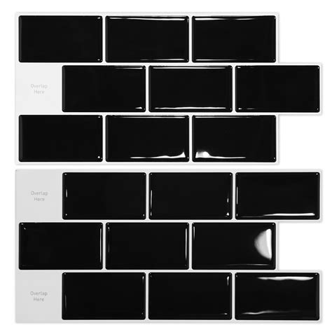 Art3d 20-Pack 12" x 6" Peel and Stick Kitchen Backsplash Tile, Vinyl ...