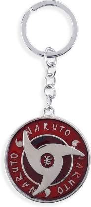 RainSound Metal Naruto Anime Itachi Sharingan Rotating Silver Key Chain ...
