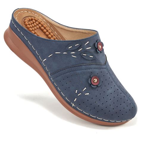 Ecetana Womens Mules & Clogs Comfort Slip On Sandal Shoes Closed Toe ...