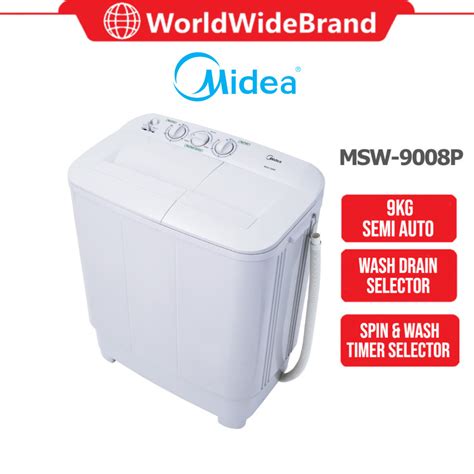Image result for Midea Semi Auto Washing Machine