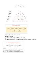 Image result for Pascal's Triangle Project