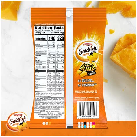 Goldfish Baked Snack Crackers - Flavor Blasted Xtra Cheddar 187g Bag