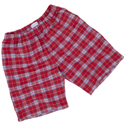 Boys Pyjama Shorts in Brushed Red Tartan Check - The Pyjama House