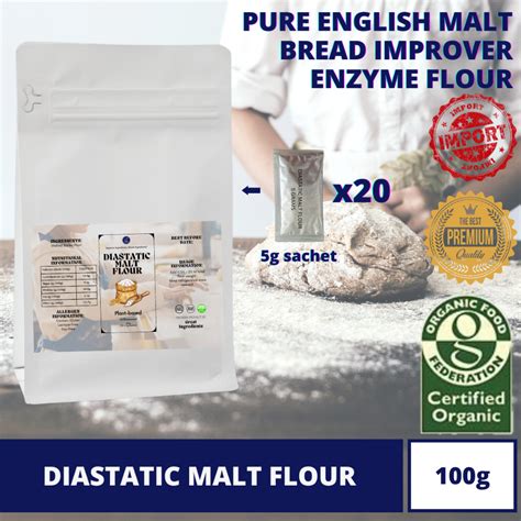 [PREMIUM] Diastatic Malt Flour 100grams [優質澱粉酶, bread-improver, Amylase ...