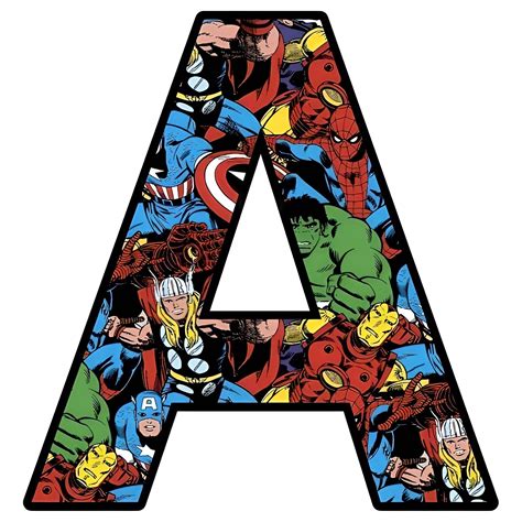 Pin by Katie Brown on Braxton | Superhero alphabet, Super hero letters ...