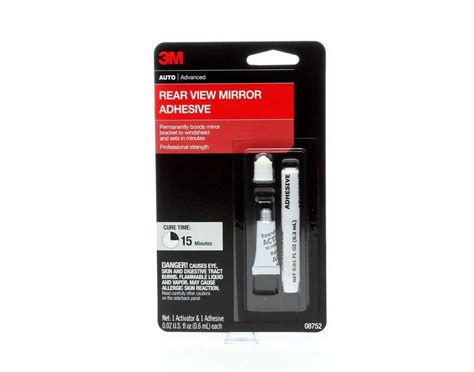 3M Rearview Mirror Adhesive, Clear, 0.02 oz, Bonds Glass and Metal, 500 psi Strength - Walmart.com