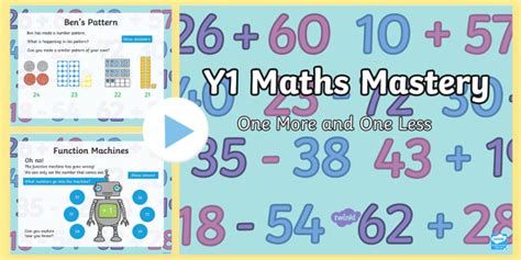 Year 1 One More and One Less Maths Mastery PowerPoint