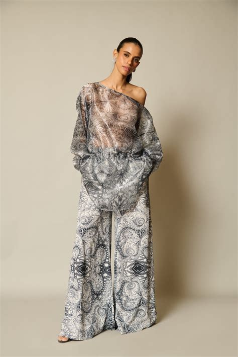 checkmate Digital amoeba flare pants