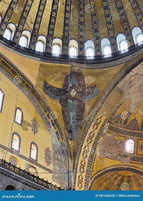 3th Century CE, Seraph Angel Mosaic in the Hagia Sophia Editorial Image ...