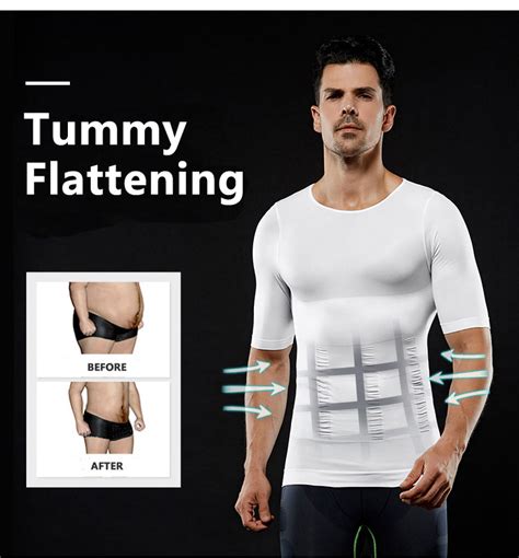 Mens Tummy Flattening Posture Correction T-Shirt