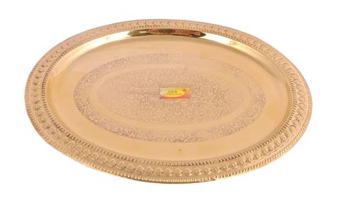 100% Pure Brass Tray | Plate | Platter | Serving Tray –( Ovel Tray Eat ...