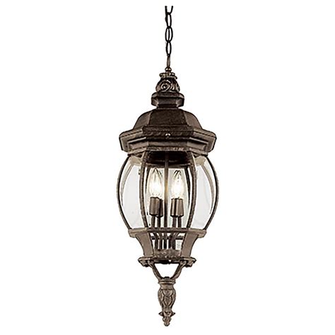 Lucid Lighting 4-Light Rust Traditional Beveled Glass Lantern Large ...