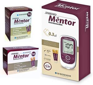 STANDARD Mentor Digital Blood Glucose Meter for self Diabetes testing ...