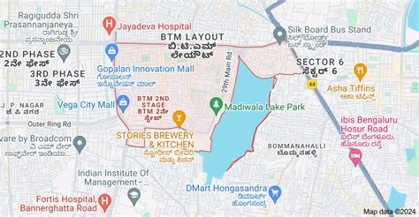 BTM Layout 2nd Stage, Bangalore - Map, Pin Code, & Property Rates 2024