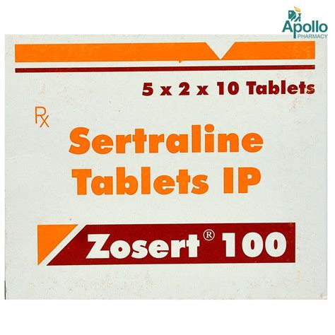 Zosert 100 Tablet 10's Price, Uses, Side Effects, Composition - Apollo ...