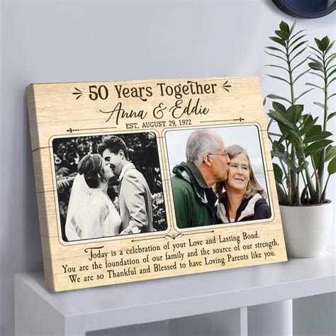 Photo Album Golden Anniversary - Luxury 50th Wedding Anniversary Gift ...