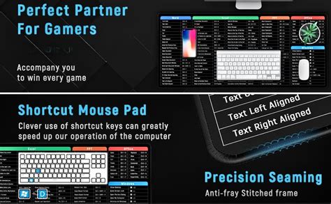Selemi® Anti-Slip Keyboard Pad with Office Software Shortcuts Pattern ...