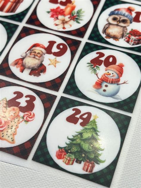 Zahlen für den Adventskalender zum Aufbügeln