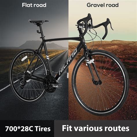 Buy Hiland Road Racing Bike 21-Speed Shimano Drive Train 700c Wheel ...