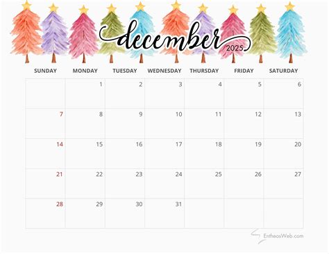 December 2025 Calendar Cute Printable - Printable 2026 Calendar
