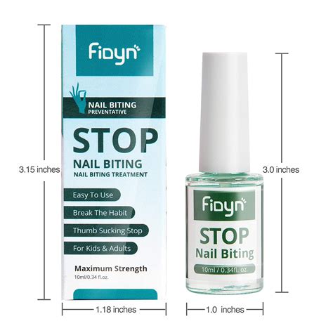 Fidyn No Bite Nail Polish - Nail Biting Treatment and Thumb Sucking ...
