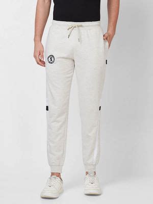 Buy Giordano Grey Slim Fit Solid Mid Waist Cotton Joggers Online
