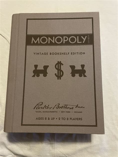 Monopoly Vintage Bookshelf Edition Deluxe Collectible Linen Book Board Game New | eBay