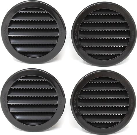 Buy 3 Round Plastic Louver Soffit Air Vent Reptile Screen Grille Cover ...