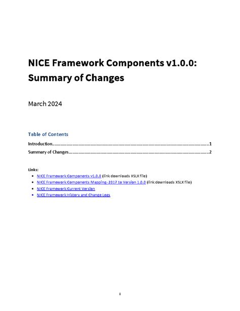 NICE Framework Components v1.0.0 Summary of Changes March 2024 - NICE ...