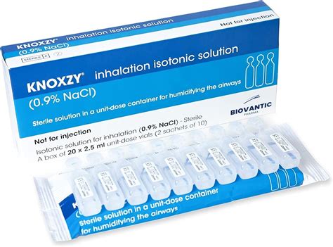 KNOXZY Solution saline isotonique stérile 0,9% - Solution saline par inhalation pour ...