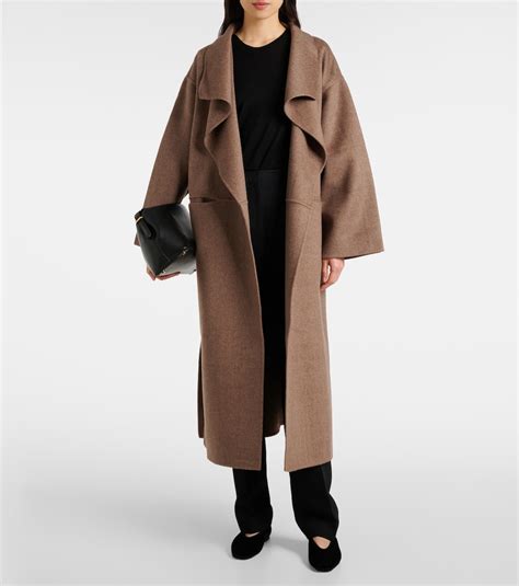 Signature wool and cashmere coat in brown - Toteme | Mytheresa