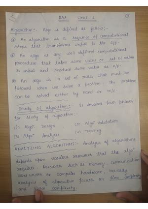 DAA Notes PART 2 - Course work for the subject DAA - Design And ...