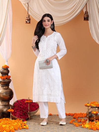 Buy Premium Cotton Co-Ords Sets for Women - Poshak Chikan Studio