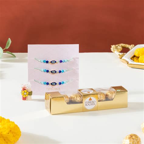 Evil Eye Raksha Bandhan Hamper Set Of 3 Online - Premium Gift Hamper ...