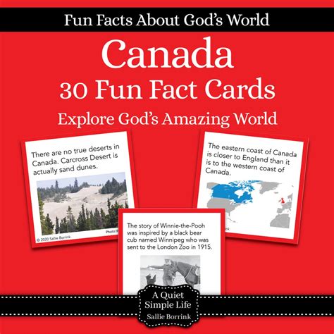 Canada Fun Facts Cards – Printable Activity - Etsy