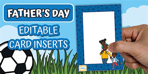 Editable Father's Day Card Inserts | Crafts | Father's Day