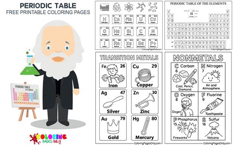 40+ Periodic Table Coloring Pages - Free Printable PDF & Online Coloring