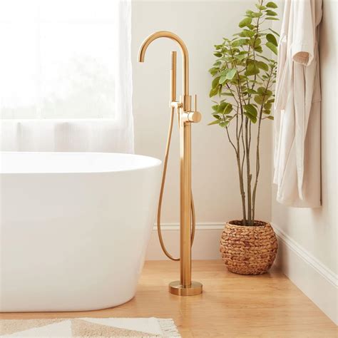 Signature Hardware 483812 Lexia Floor Mounted Tub Filler Faucet ...