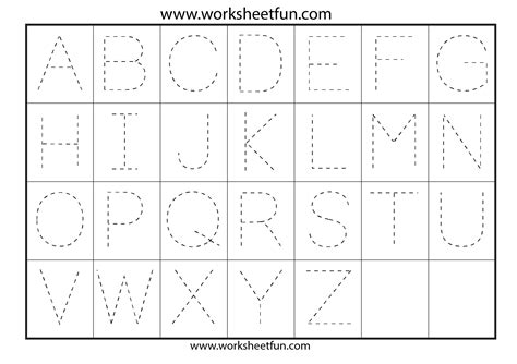 Alphabet Tracing Worksheets Capital Letters | Alphabet Tracing Worksheets
