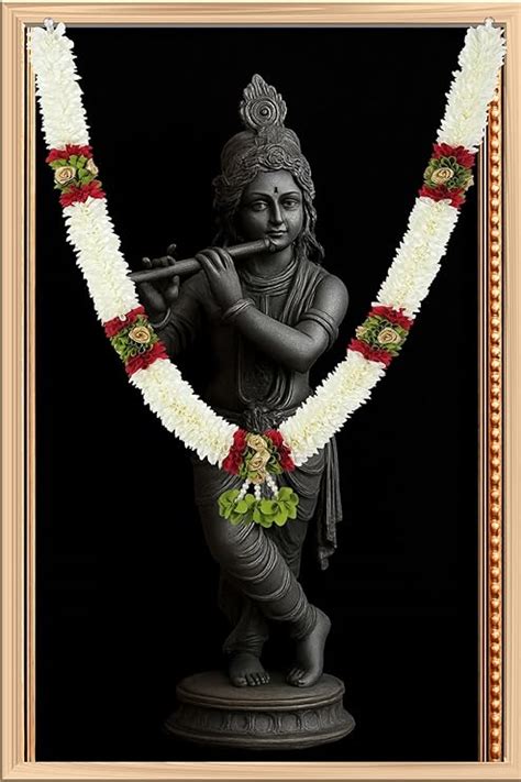 Daedal crafters Off White Flower Garland for Pooja Mandir Decoration ...